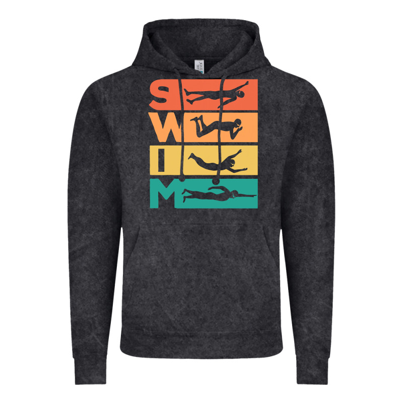 Retro Vintage Swimming Gift For Swimmers Vintage Hoodie by longCreatives | Teevron