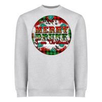 Heather Grey Merry Drunk I'am Christmas Heavyweight Sweatshirt - Artiststas