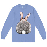 Colony Blue Easter bunny back view Long Sleeve Tee - OliviaCreatesArt