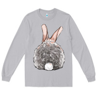 Moon Dust Easter bunny back view Long Sleeve Tee - OliviaCreatesArt