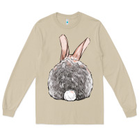 Mushroom Easter bunny back view Long Sleeve Tee - OliviaCreatesArt