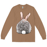 Toasted Coconut Easter bunny back view Long Sleeve Tee - OliviaCreatesArt