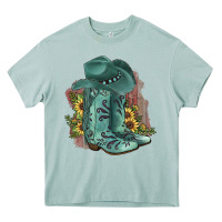 Arona Turquoise Cowboy Boots Heavy Core Tee - JahusDesignShop