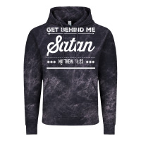 Cloud Black Get behind me Satan Matthew 1623 Quote Vintage Hoodie - longCreatives