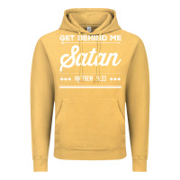 Vintage Mustard Get behind me Satan Matthew 1623 Quote Vintage Hoodie - longCreatives
