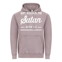Vintage Zinc Get behind me Satan Matthew 1623 Quote Vintage Hoodie - longCreatives