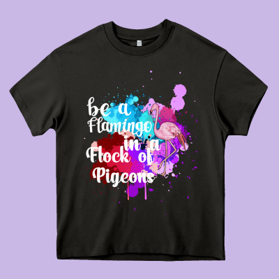 Be A Flamingo In A Flock Of Pigeons Heavy Core Tee Designed By Bettercallsaul