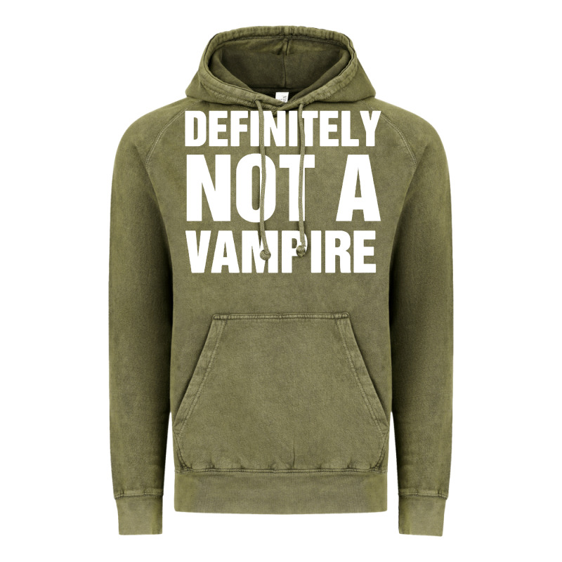 Definitely Not A Vampire Merch Vintage Hoodie by longCreatives | Teevron