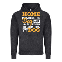 Vintage Black dog t  shirt home is where the dog hair stick funny  gift t  shirt Vintage Hoodie - longCreatives
