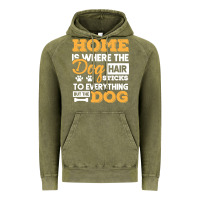 Vintage Olive dog t  shirt home is where the dog hair stick funny  gift t  shirt Vintage Hoodie - longCreatives