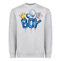 Heather Grey Birthday Boy Balloon Heavyweight Sweatshirt - Artiststas