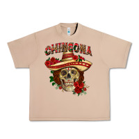 Chingona With Roses Mexico Urban Heavy Tee | Teevron