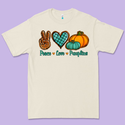 Peace Love Pumpkins Premium Tee Designed By Jasminsmagicworld