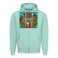 Seafoam wild one longhorn gemstones cactus and sunflowers Zipper Hoodie - Artiststas