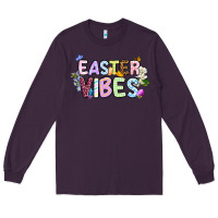 Plum Easter vibes Long Sleeve Tee - OliviaCreatesArt