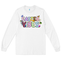 White Easter vibes Long Sleeve Tee - OliviaCreatesArt