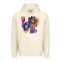 Sandshell patriotic Love Premium Hoodie - CowhideDigitalArt