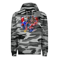 Slate Camo patriotic Love Premium Hoodie - CowhideDigitalArt