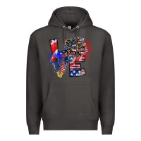 Smoke patriotic Love Premium Hoodie - CowhideDigitalArt