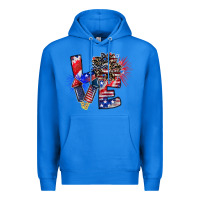 True Royal patriotic Love Premium Hoodie - CowhideDigitalArt