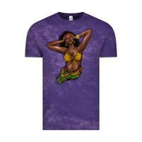 Cloud Purple Black woman Vintage Tee - HowdyJamesFarm