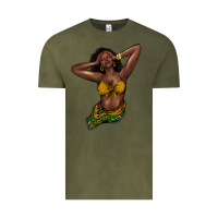 Vintage Olive Black woman Vintage Tee - HowdyJamesFarm