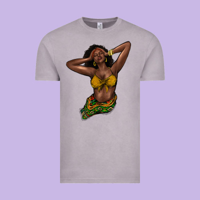 Black Woman Vintage Tee Designed By Howdyjamesfarm