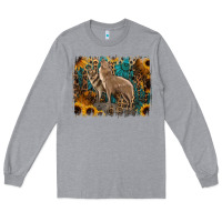 Heather Grey Western Wolves Long Sleeve Tee - Jasminsmagicworld