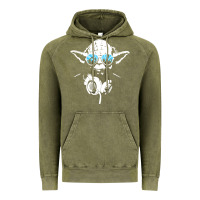 Vintage Olive DJ Yoda Vintage Hoodie - longCreatives