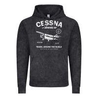 Vintage Black cessna distressed Vintage Hoodie - longCreatives