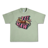 Oil Green Yee haw Urban Heavy Tee - HowdyJamesFarm