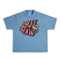 Pebble Blue Yee haw Urban Heavy Tee - HowdyJamesFarm