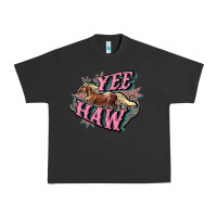 Pigment Black Yee haw Urban Heavy Tee - HowdyJamesFarm