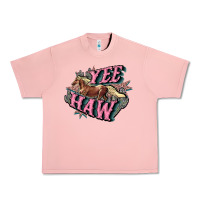 Salmon Yee haw Urban Heavy Tee - HowdyJamesFarm