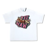 White Yee haw Urban Heavy Tee - HowdyJamesFarm