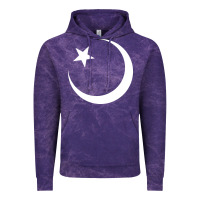 Cloud Purple Islam Symbol Design white Vintage Hoodie - longCreatives