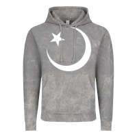 Cloud Rock Islam Symbol Design white Vintage Hoodie - longCreatives