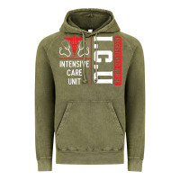 Vintage Olive ICU Registered Nurse Medical Intensive Care Unit Vintage Hoodie - longCreatives