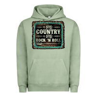 Pigment Oil Green a little country a little rock n roll Urban Hoodie - AdoDesignShop