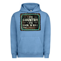 Pigment Pebble Blue a little country a little rock n roll Urban Hoodie - AdoDesignShop