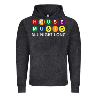 Vintage Black House Music All Night Long Ravers Vintage Hoodie - longCreatives