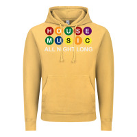 Vintage Mustard House Music All Night Long Ravers Vintage Hoodie - longCreatives