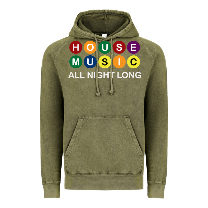 House Music All Night Long Ravers Vintage Hoodie by longCreatives | Teevron