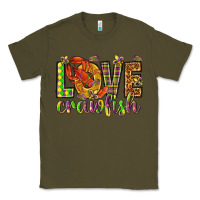 Army Green Mardi Gras love Crawfish Classic Tee - HowdyJamesFarm