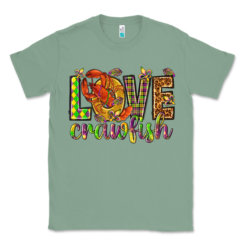 Mardi Gras Love Crawfish Classic Tee by HowdyJamesFarm | Teevron