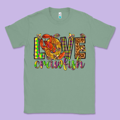 Mardi Gras Love Crawfish Classic Tee Designed By Howdyjamesfarm