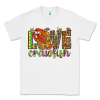 White Mardi Gras love Crawfish Classic Tee - HowdyJamesFarm