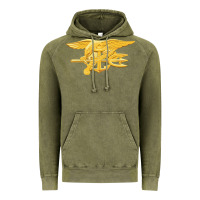 Vintage Olive Navy Seals badge Vintage Hoodie - longCreatives