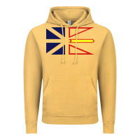 Vintage Mustard Newfoundland and Labrador Flag - 3 Color Vintage Hoodie - longCreatives