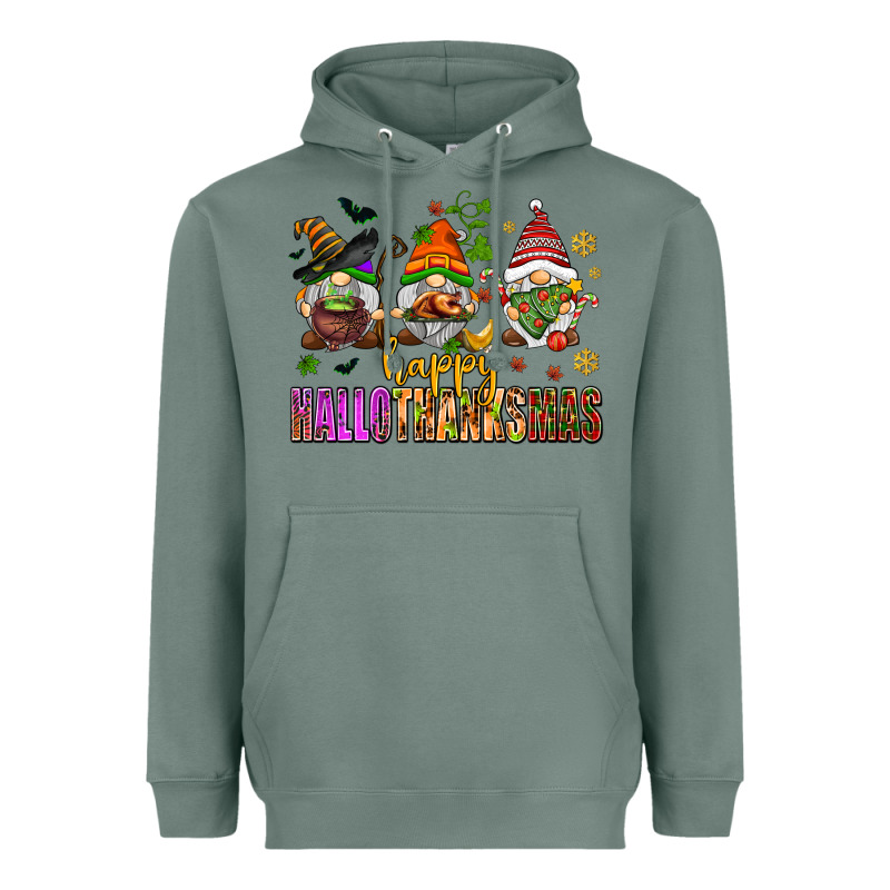 Happy Hallothanksmas Gnomes Heavyweight Hoodie by AdoDesignShop | Teevron
